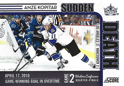 ANZE KOPITAR 2010-11 SCORE - SUDDEN DEATH No. 4 -- front