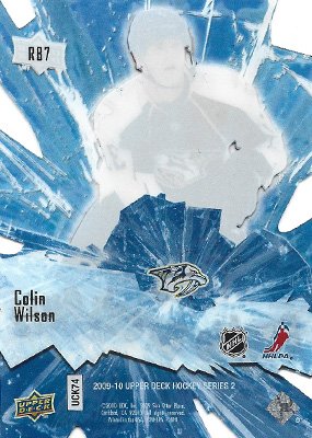 COLIN WILSON 2009-10 UPPER DECK - ROOKIE BREAKOUT No. RB7  -- arrière