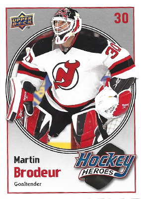 MARTIN BRODEUR 2009-10 UPPER DECK - HOCKEY HEROES No. HH10 -- front