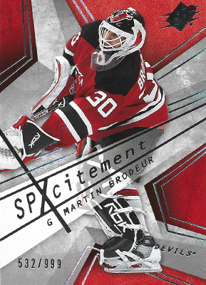 MARTIN BRODEUR 2008-09 SPx - SPXCITEMENT No. X-40 -- front