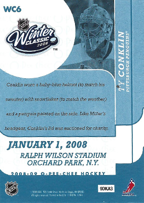 TY CONKLIN 2008-09 O-PEE-CHEE - WINTER CLASSIC No. WC6 -- back