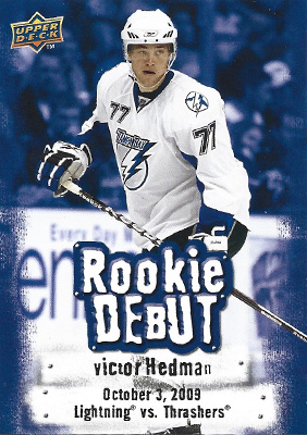 VICTOR HEDMAN 2009-10 UPPER DECK - ROOKIE DEBUTS No. RD-3  -- devant